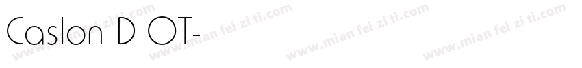 Caslon D OT字体转换
